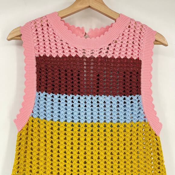 & Other Stories x Sindiso Khumalo | NWT Colour-Blocked Hand-Crocheted Top M - Picture 6 of 12